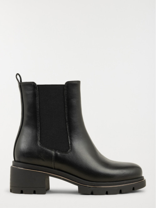 Bottines zippées à talon femme (36-41)