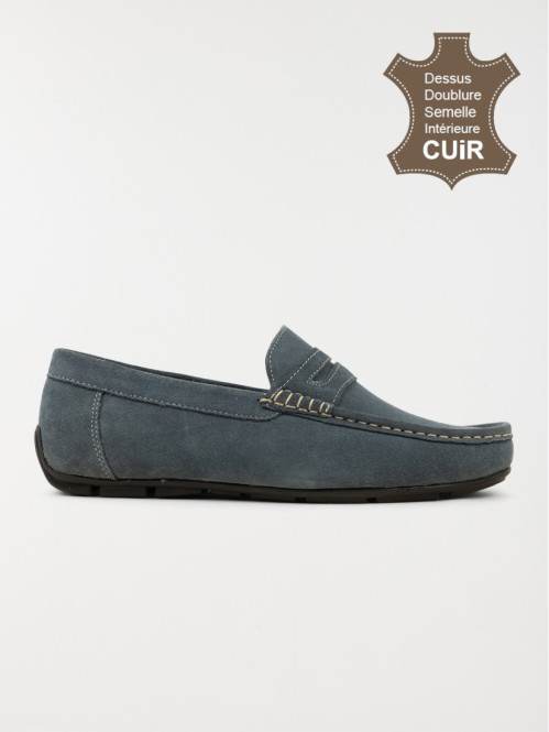 Mocassin bleu jean homme...