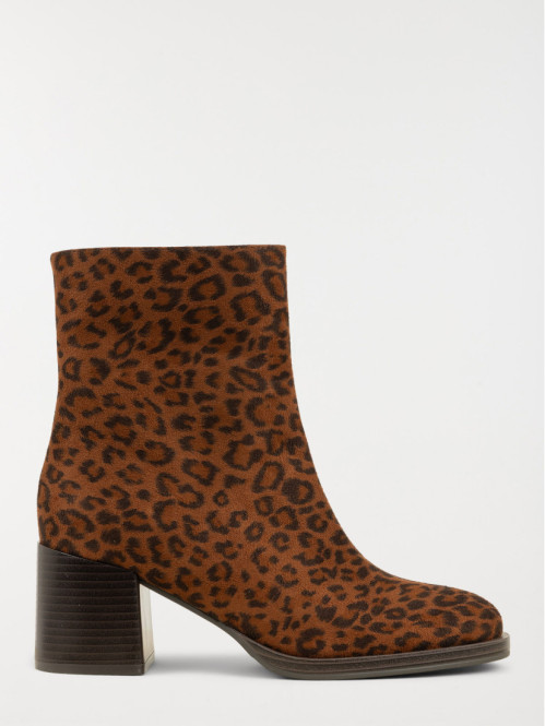 Bottines leopard a talon femme 36 41