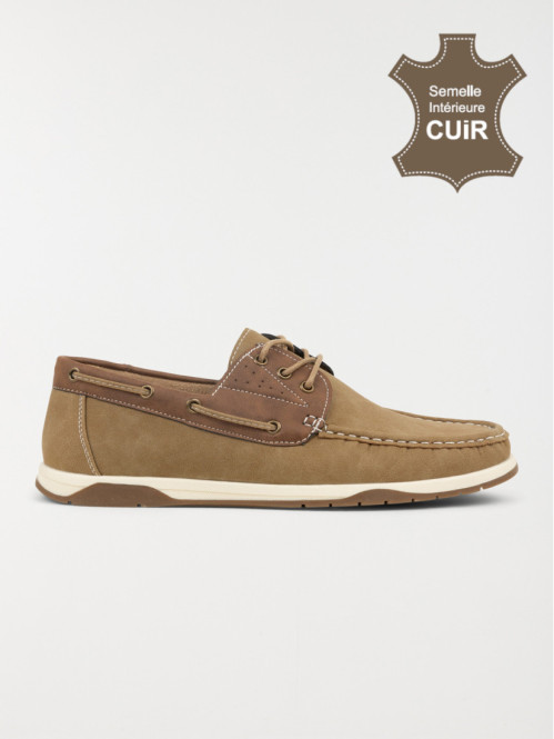 Chaussures bateaux homme beige (40-45)