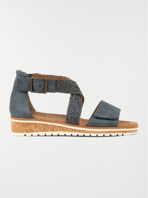 Sandale bleu semelle épaisse (36-41)