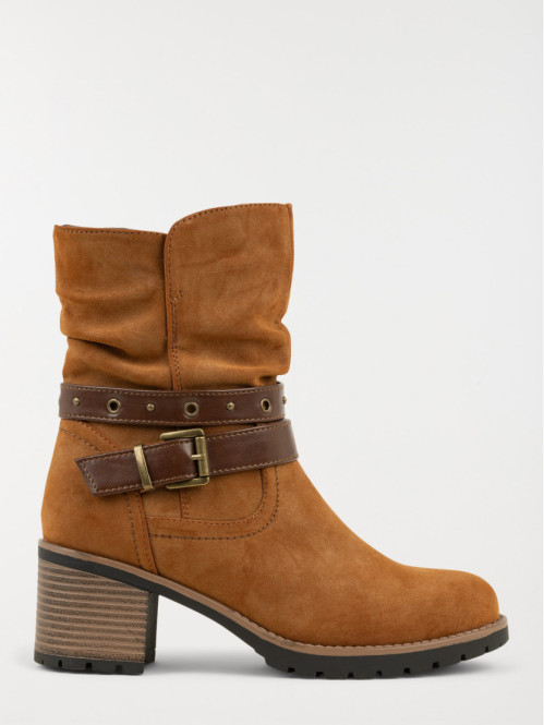 Bottines à talon suédine femme (36-41)