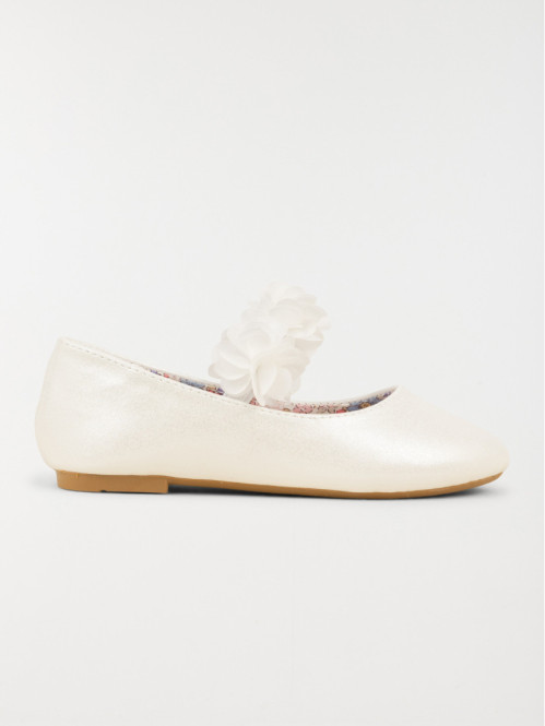 Ballerine blanche irisée fille (25-30)