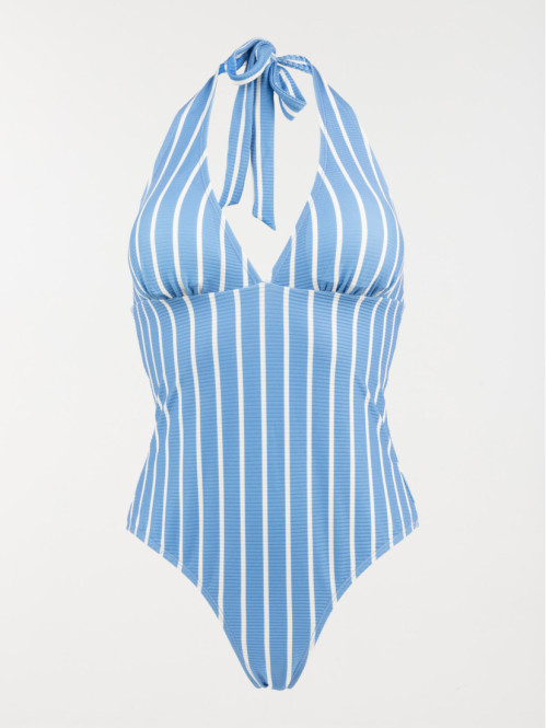 Maillot de bain rayé femme 1 pièce