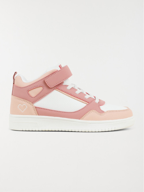 Baskets montantes fille rose 31 36