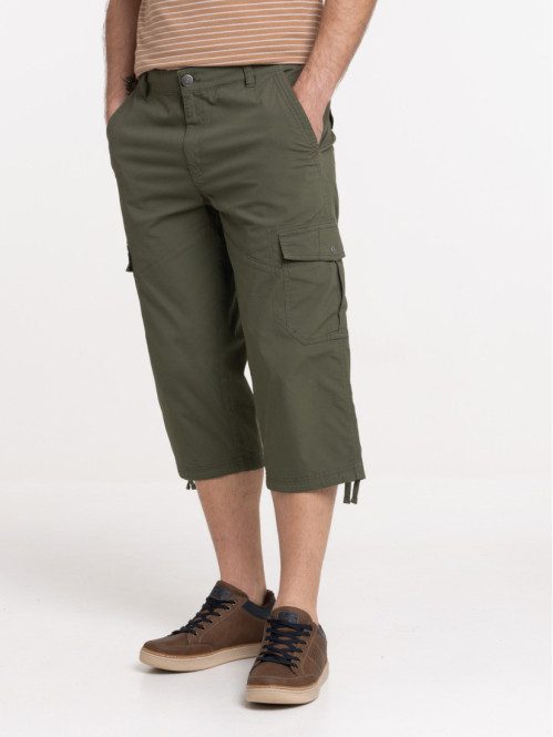 Pantacourt homme coloris olive