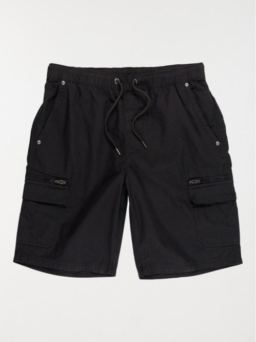 Bermuda cargo noir homme 