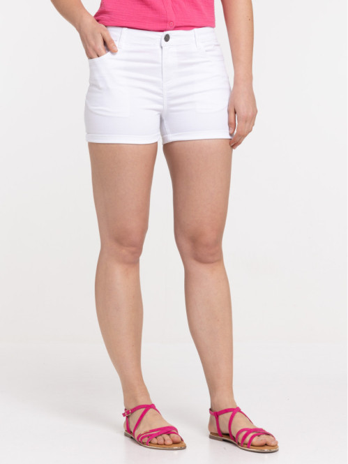 Short basique blanc femme