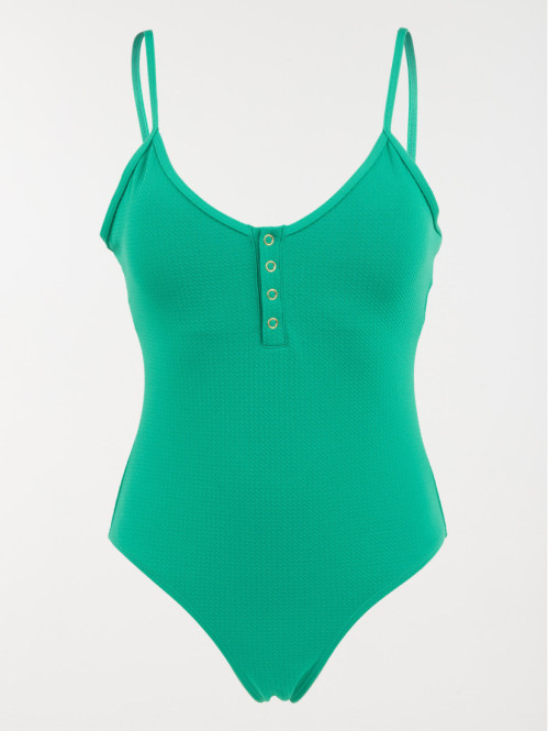 Maillot de bain vert femme 1 pièce