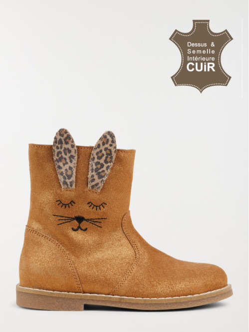 Bottines lapin marron fille (24-30)