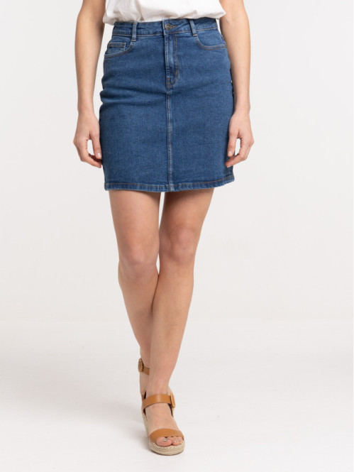 Jupe denim stone femme