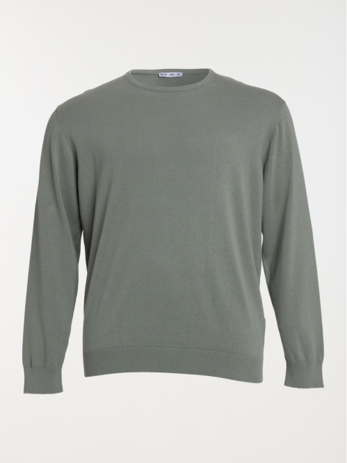 Pull vert camou grande taille homme