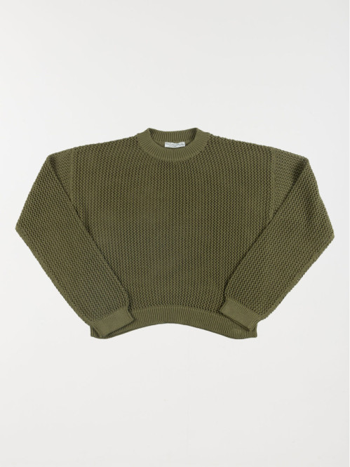 Pull ajouré lichen green fille (XXS-M)