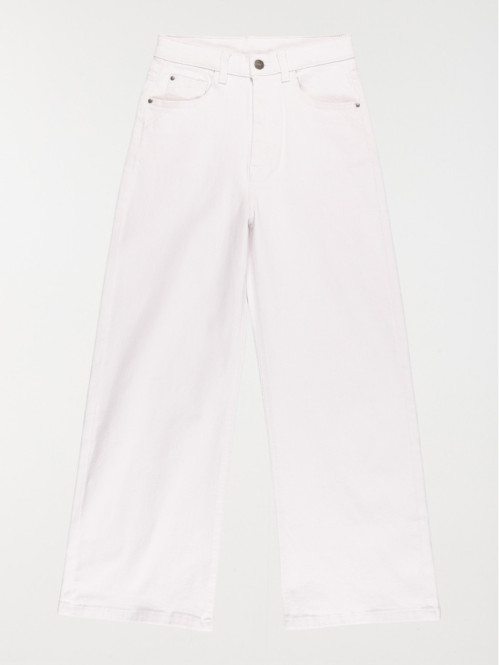 Jean blanc wide leg fille...