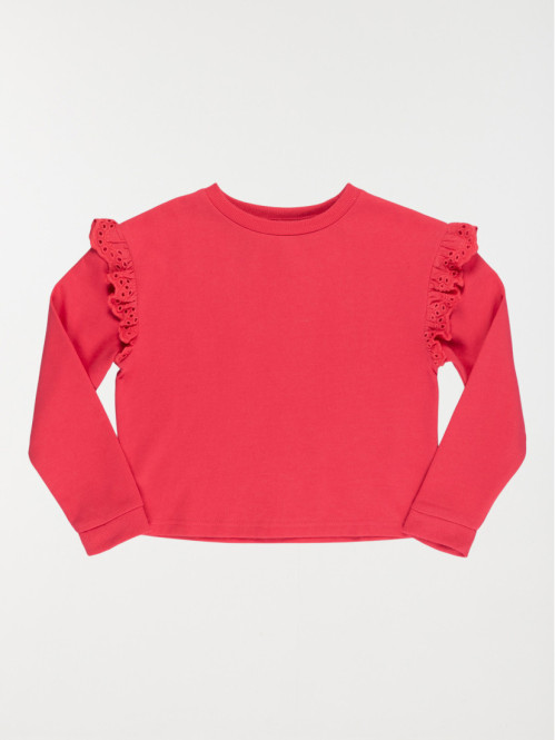 Sweat dark pink fille (3-12A)