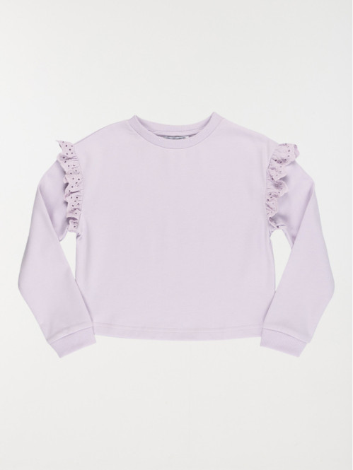 Sweat lilas fille (3-12A)