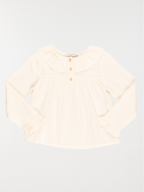 Blouse unie écru fille (3-12A)