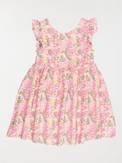 Robe fleurie dos fantaisie fille (3-12A)