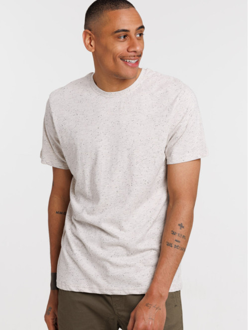 Tee-shirt col rond écru homme