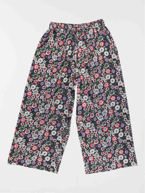 Pantalon large fleuri fille...