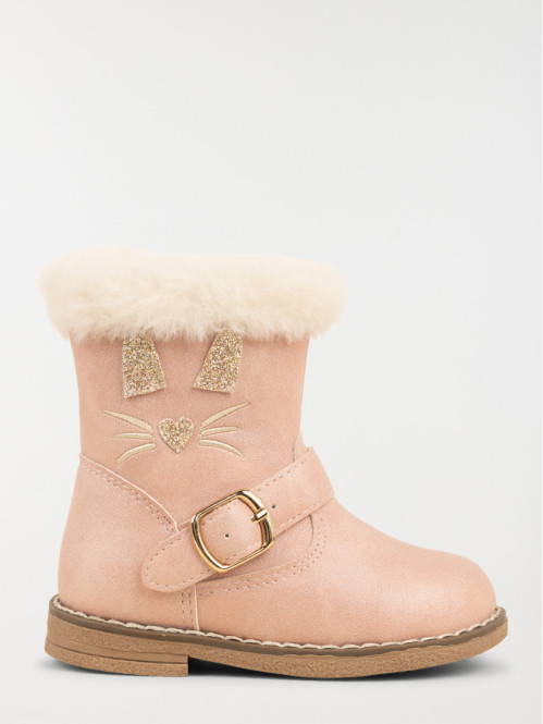 Bottines roses lapin fille...