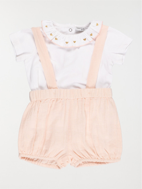 Ensemble t-shirt et short fille (3-36M)