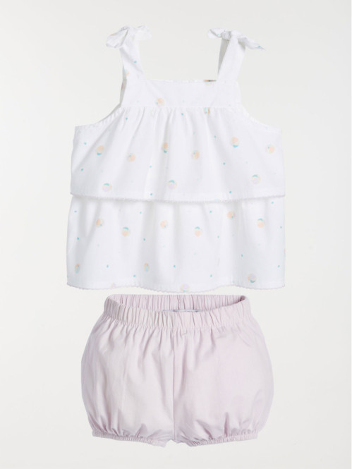 Ensemble fille top et bloomer (3-24M)