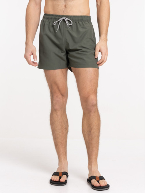 Short de bain olive homme