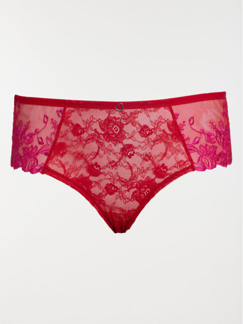 Shorty dentelle rouge kiss femme (44-52)