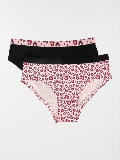 Lot de 2 shorties peau de bête fille