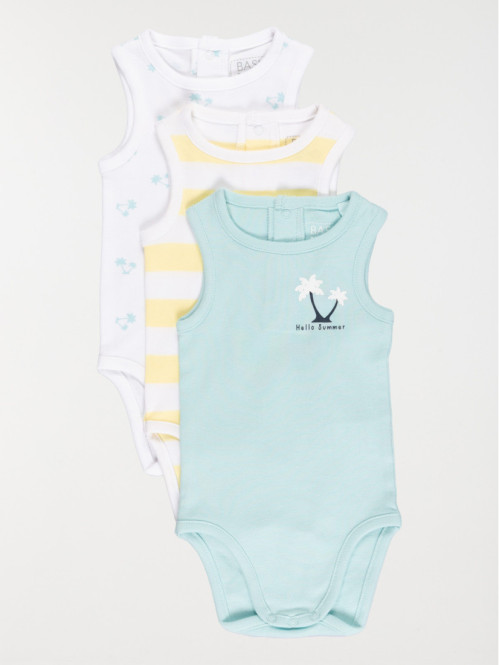 Lot de 3 bodies garçon (3-24M)