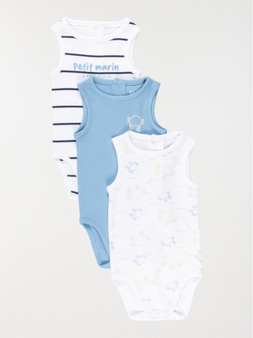 Lot de 3 bodies garçon (3-24M)