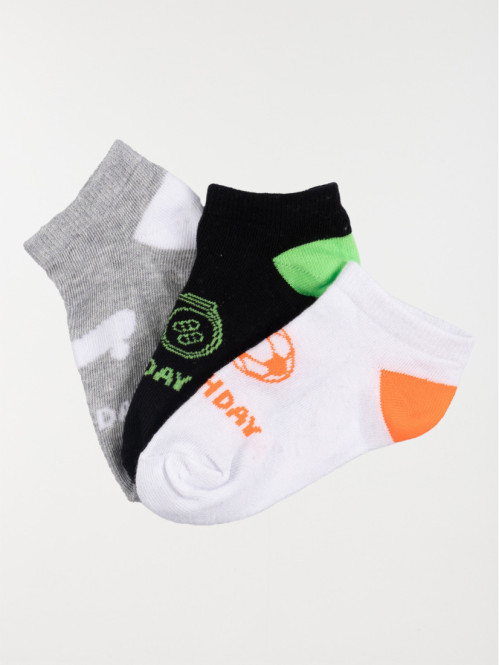 Lot de 3 paires de chaussettes garçon