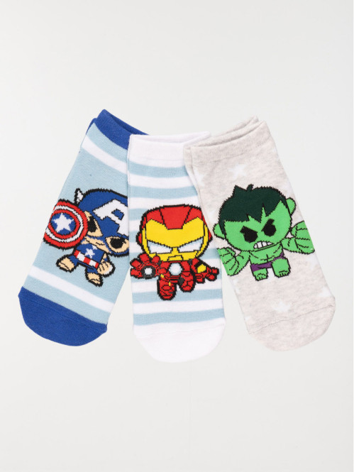 Lot 3 paires chaussettes avenger enfant