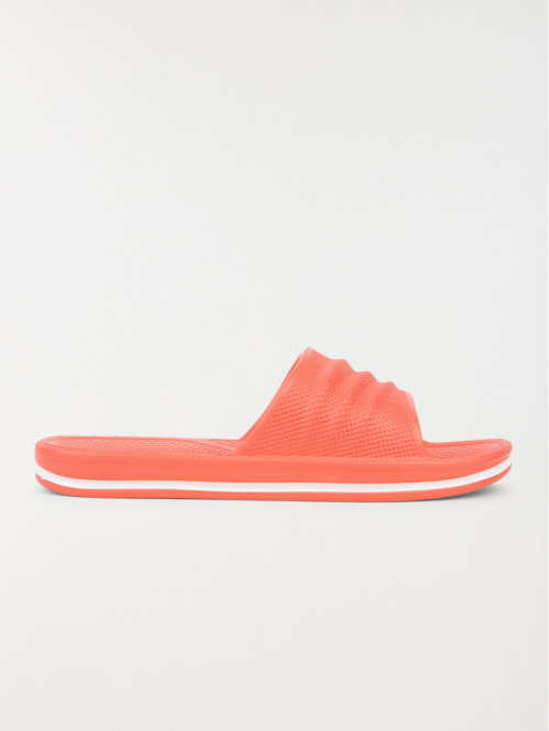 Claquettes coloris corail femme (36-41)