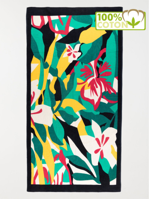 Serviette de plage tropicale 90 x 170 cm