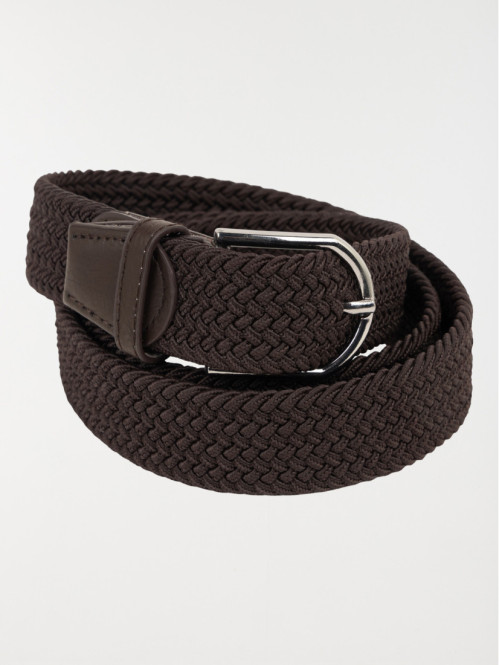 Ceinture élastiquée marron homme