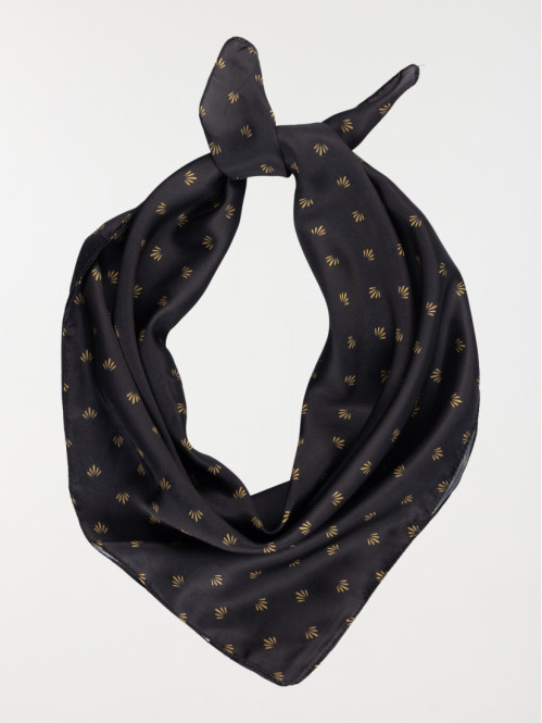 Foulard carré noir motif...