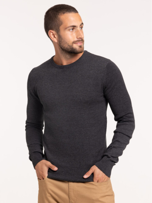 Pull gris anthracite chiné...