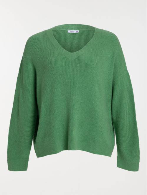 Pull vert pop grande taille femme