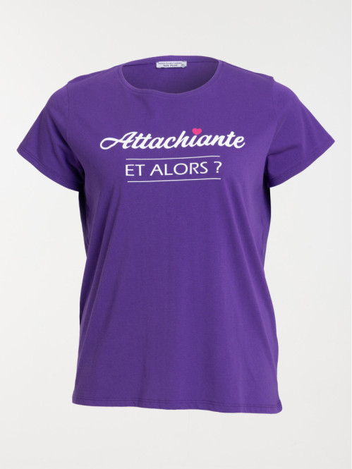 T-shirt message grande taille femme