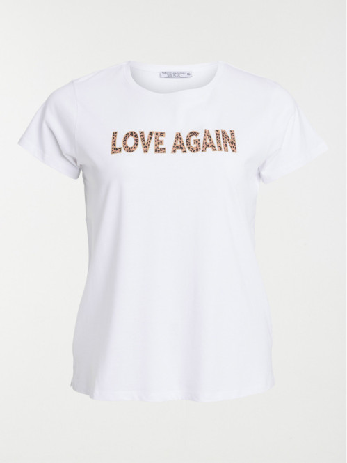 T-shirt love again grande taille femme