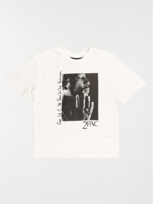 Tee-shirt blanc 2PAC fille...