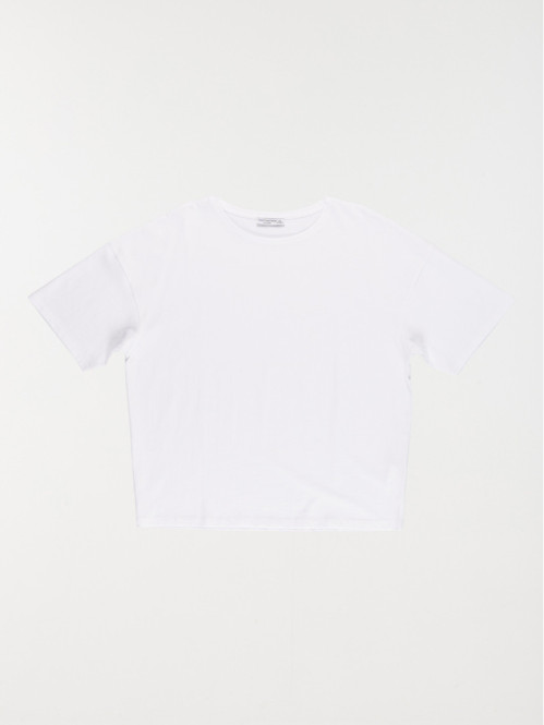 T-shirt court loose blanc fille (XXS-M)