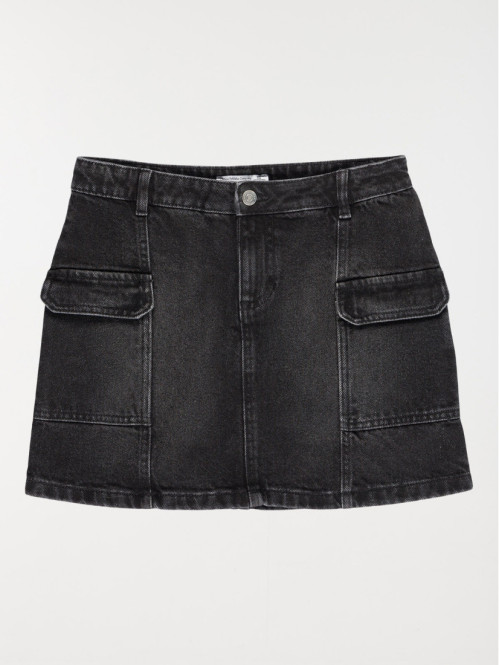 Jupe cargo en jean noir fille (XXS-M)