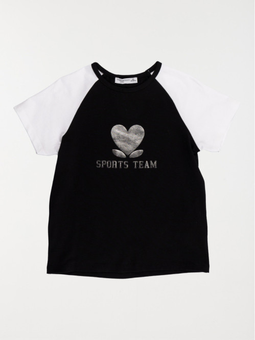 Tee-shirt sport bicolore fille (4-12A)