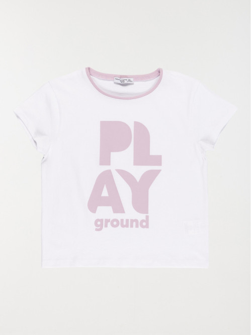 Tee-shirt de sport blanc fille (4-12A)