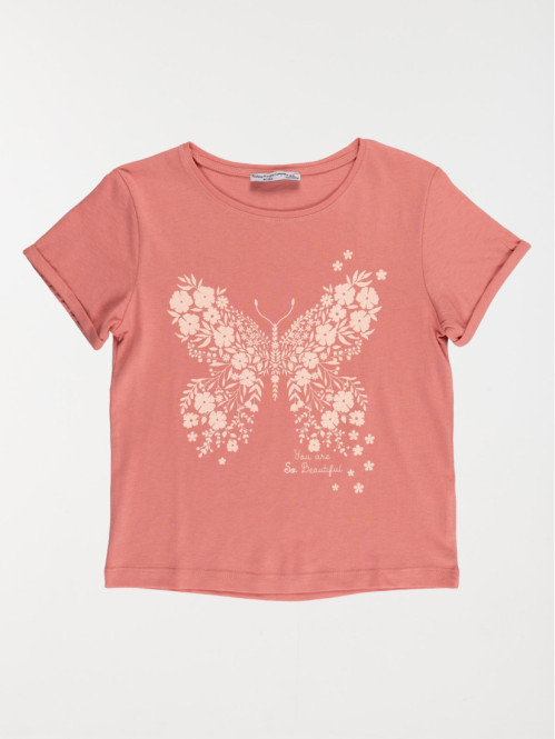 Tee-shirt papillon fille (3-12A)