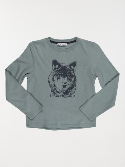 Tee-shirt motif loup garçon...