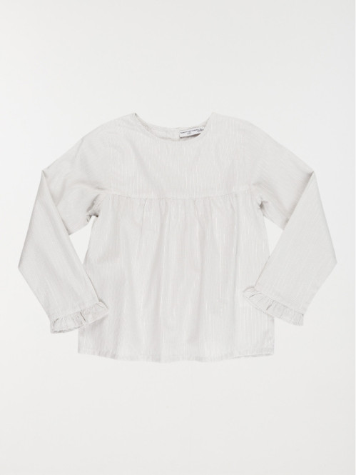 Blouse rayée grise fille (3-12A)